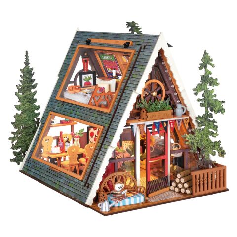 RoboTime 3D wooden jigsaw puzzle Miniature house Cozy forest cottage