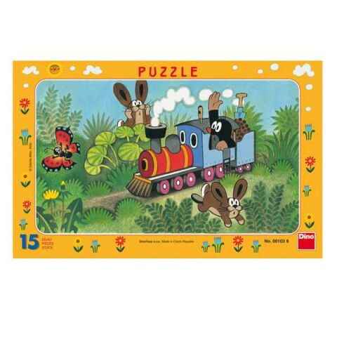 Dino Paper puzzle Mole and locomotive 15 pieces