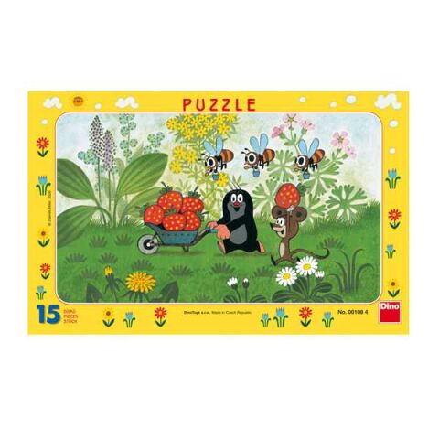 Dino Paper puzzle Mole on a trip 15 pieces