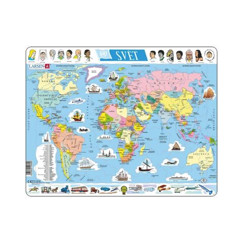 Larsen Educational Puzzle World Political Map 107 pieces