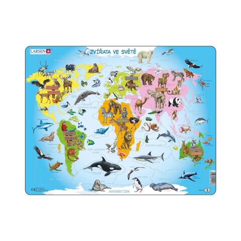 Larsen Educational Puzzle Animals in the World 28 pieces