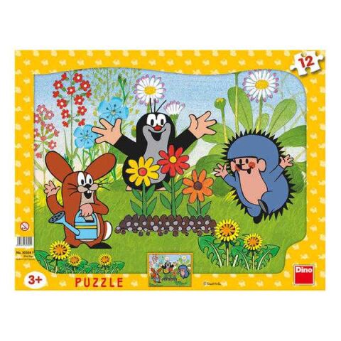 Dino Paper Puzzle Mole Gardener 12 pieces