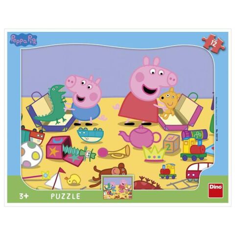 Dino Puzzle Peppa Pig plays - shapes 12 pieces