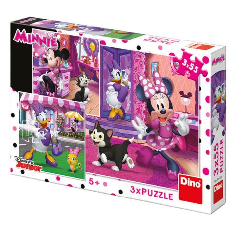 Dino Puzzle Day with Minnie 3x55 pieces