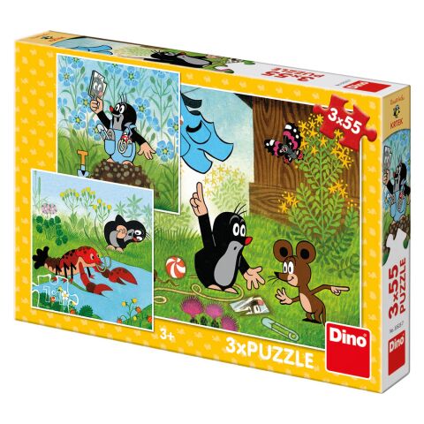 Dino Puzzle Mole and panties 3x55 pieces