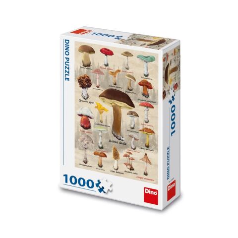 Dino Puzzle Mushrooms collage 1000 pieces