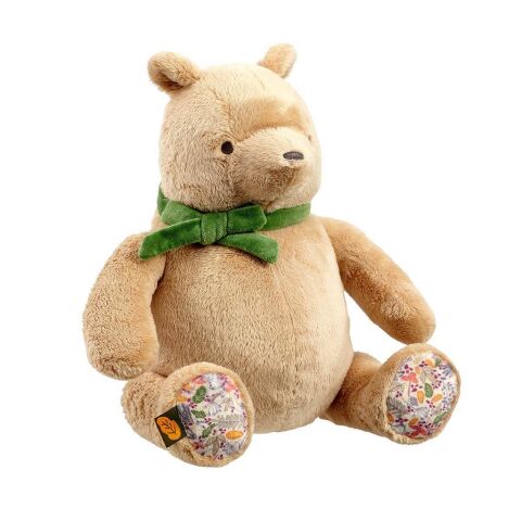 Rainbow Plush Winnie the Pooh with green bow 25 cm