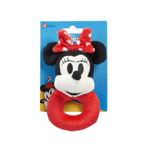 Rainbow Plush Rattle Minnie Mouse