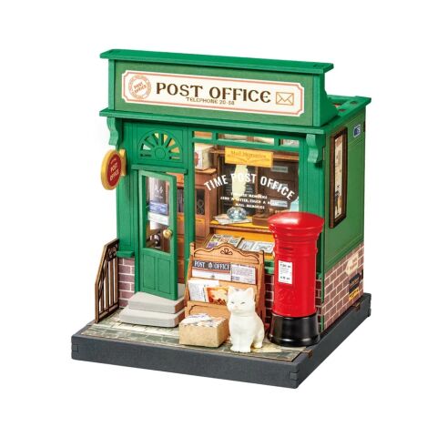 RoboTime 3D wooden puzzle Miniature house Post Office