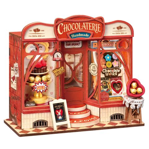 RoboTime 3D wooden jigsaw Miniature House Mini Chocolate shop
