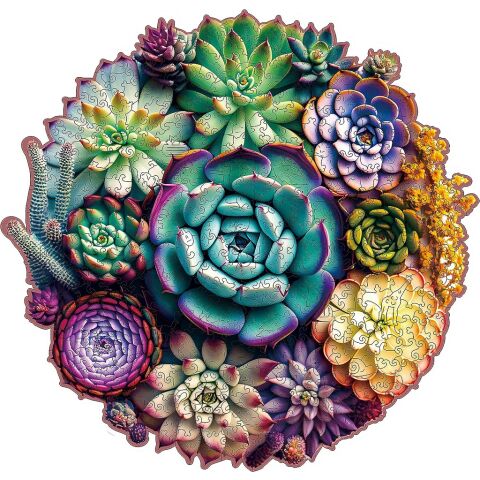 EscapeWelt Wooden Puzzle Succulents 500 pieces