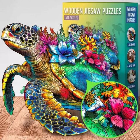EscapeWelt Wooden Puzzle Turtle 300 pieces