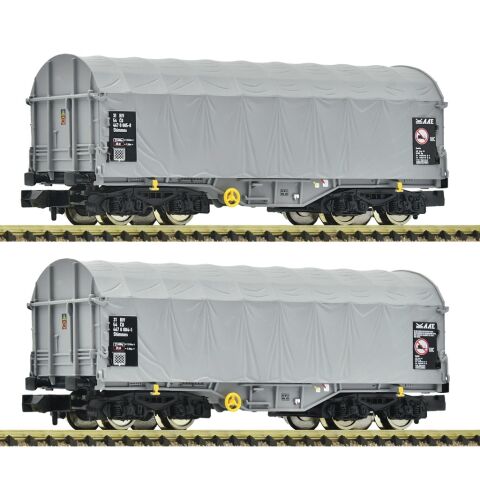 Fleischmann Set of 2 freight wagons with sliding tarpaulin ČD - 6660087