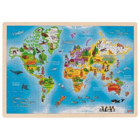 Goki Wooden Puzzle World Map