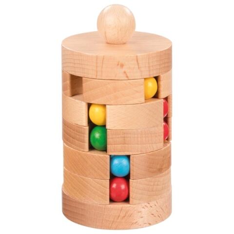 Goki Wooden Brain Teaser Ball Tower