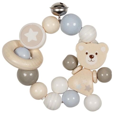 Goki Tactile motor ring Teddy bear with bell