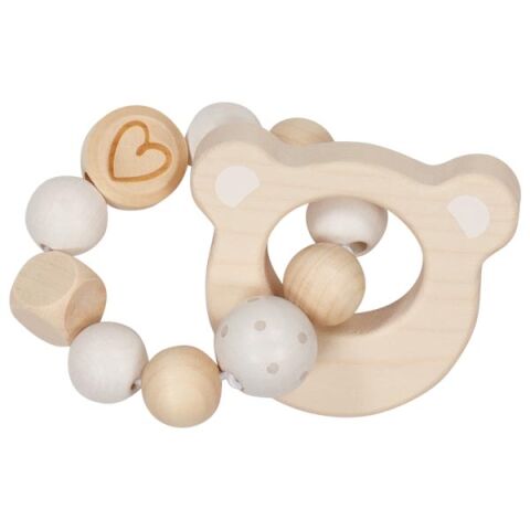 Goki Tactile motor ring Heart with bear head