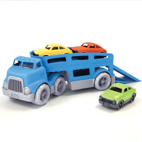 Green Toys Tractor with cars