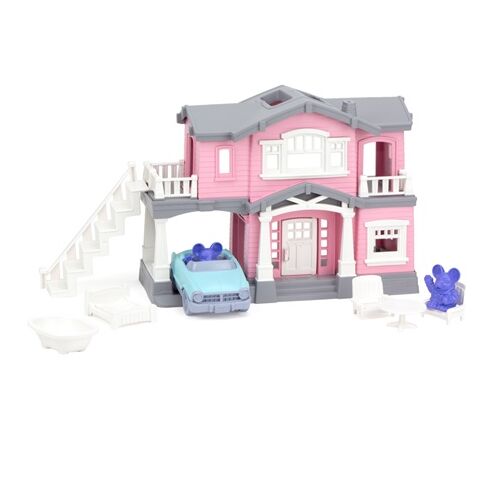 Green Toys Pink House with 9 Accessories