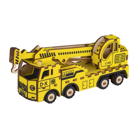 Woodcraft Wooden 3D Puzzle Crane Wagon