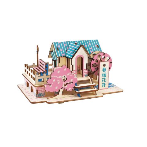 Woodcraft Wooden 3D Puzzle Spring House
