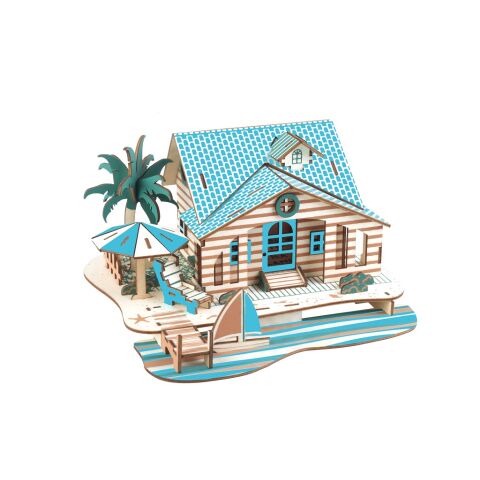 Woodcraft Wooden 3D Puzzle Villa in Bali