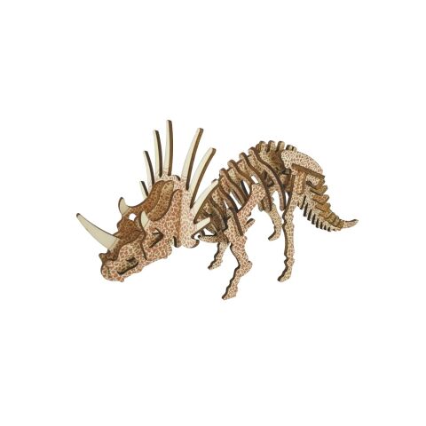 Woodcraft Wooden 3D Puzzle Triceratops