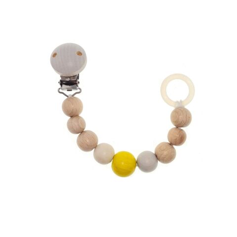 Hess Nature pacifier clip yellow