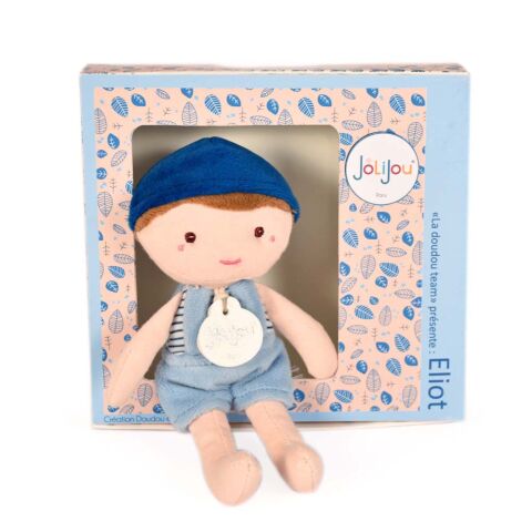 Doudou Jolijou Eliot doll 16 cm dark blue