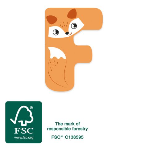 small foot Wooden letter F