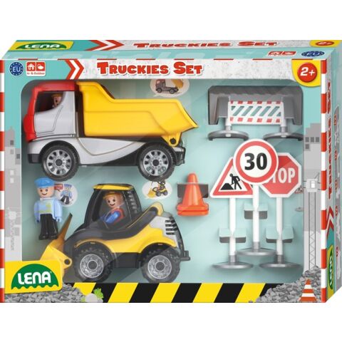 Lena Truckies Construction Site Set in Gift Packaging