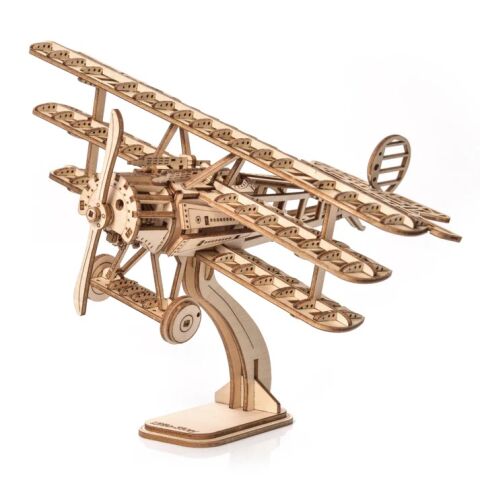 Little Story 3D Wooden Puzzle Airplane Triplane