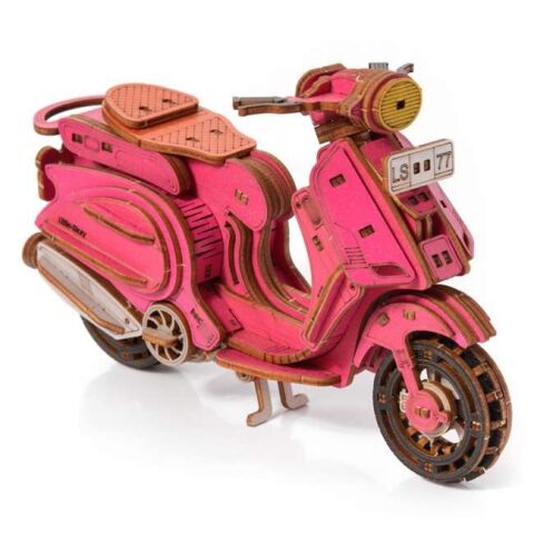 Little Story 3D Wooden Puzzle Sting Scooter Pink