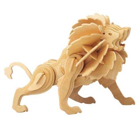 Woodcraft Wooden 3D Puzzle Lion