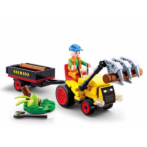 Sluban Town Farm M38-B0777 Tractor with trailer