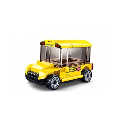 Sluban Power Bricks M38-B0933E Retractable School Bus