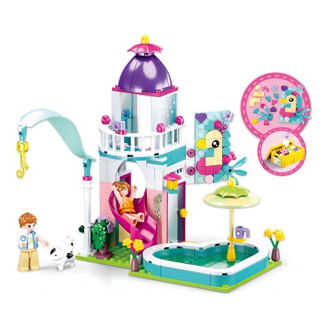 Sluban Girls Dream M38-B0971 Pool house with slide
