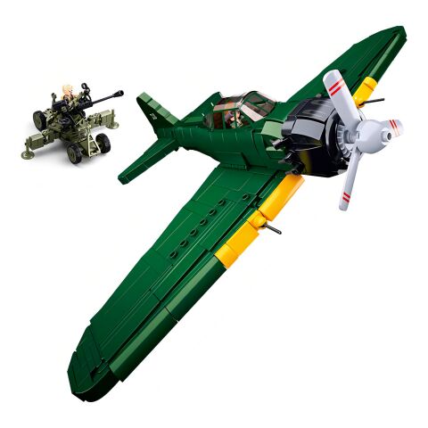 Sluban WWII M38-B1108 Mitsubishi A6M Zero fighter aircraft