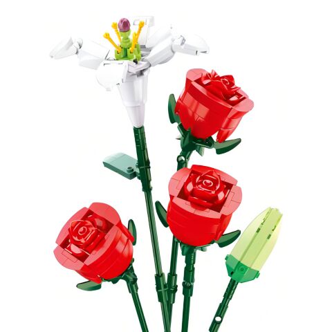 Sluban Flowers M38-B1121B Rose with Lily