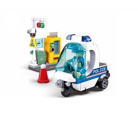 Sluban Metropolis M38-B1217A Police patrol on tricycle