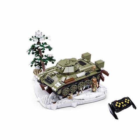 Sluban Power Bricks M38-B7072 R/C T34/76 (1942) Remote Control Tank