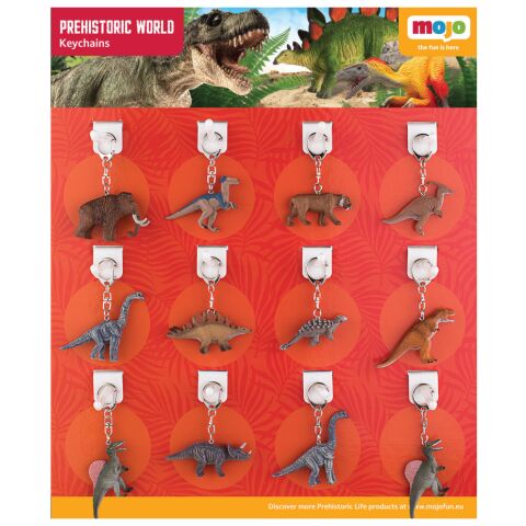 Mojo Display 36 pcs keyring - Prehistoric animals