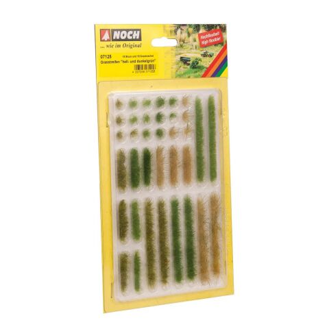 Noch Grass Strips Light and Dark Green 6 mm