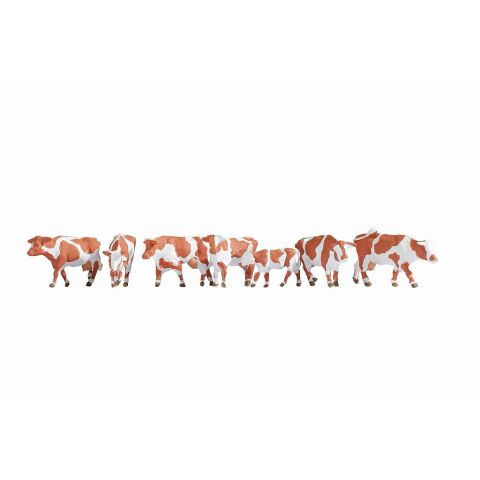 Noch Figure Set Cows Brown and White