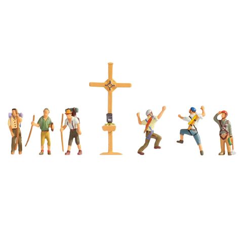 Noch Figure Set 
Mountain Hikers and Cross