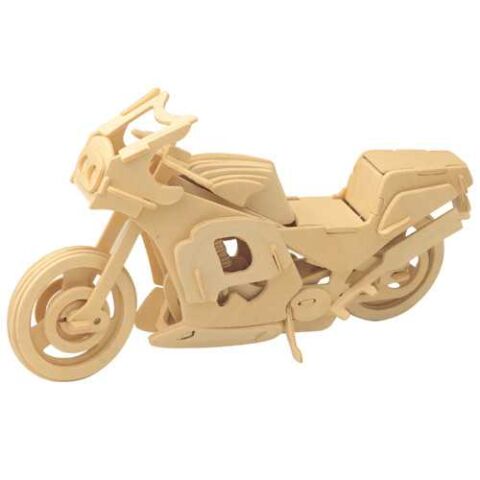 Woodcraft Wooden 3D Puzzle Motorbike Racing