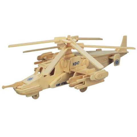 Woodcraft Wooden 3D puzzle helicopter