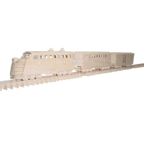 Woodcraft Wooden 3D Train Puzzle
