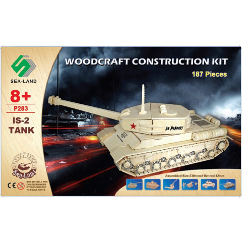 Woodcraft Wooden 3D Puzzle Tank IS 2