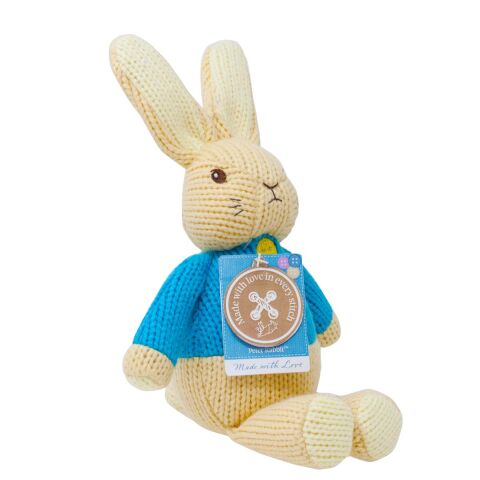 Rainbow Rabbit Peter from soft knitted fabric
